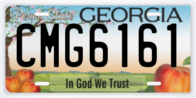 GA license plate CMG6161
