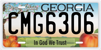 GA license plate CMG6306