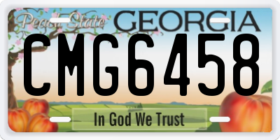 GA license plate CMG6458