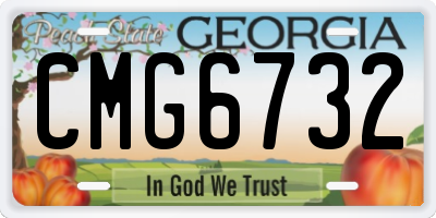 GA license plate CMG6732