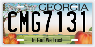 GA license plate CMG7131