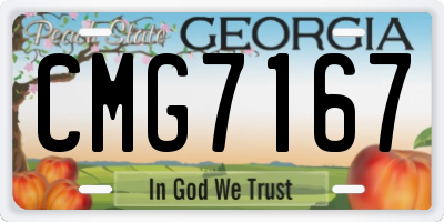 GA license plate CMG7167