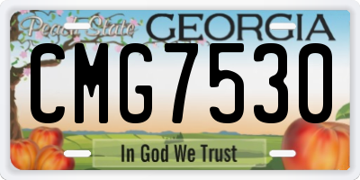 GA license plate CMG7530