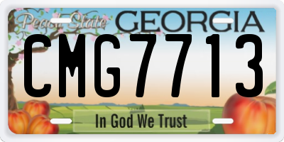 GA license plate CMG7713