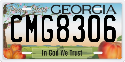 GA license plate CMG8306