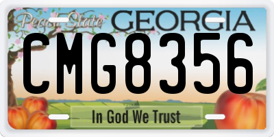 GA license plate CMG8356
