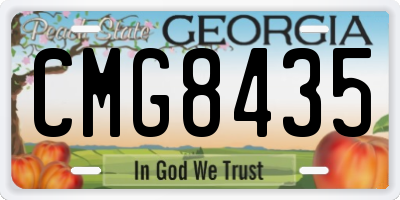 GA license plate CMG8435