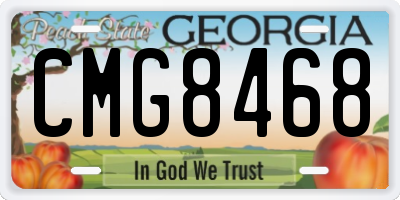 GA license plate CMG8468