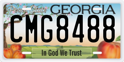 GA license plate CMG8488