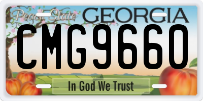 GA license plate CMG9660