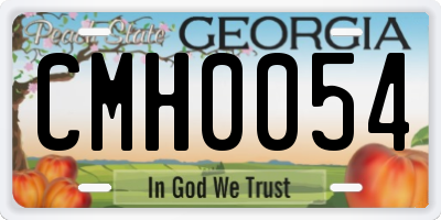GA license plate CMH0054