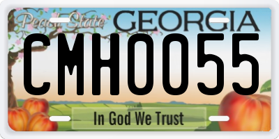 GA license plate CMH0055