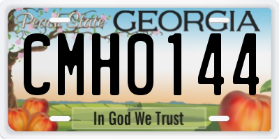 GA license plate CMH0144