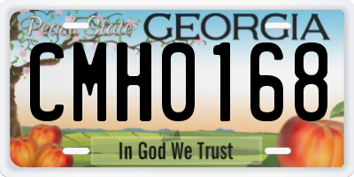 GA license plate CMH0168