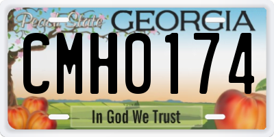 GA license plate CMH0174