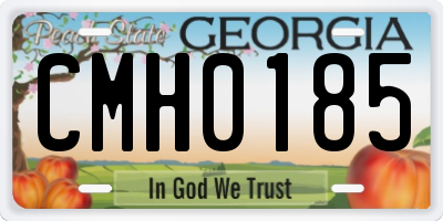 GA license plate CMH0185