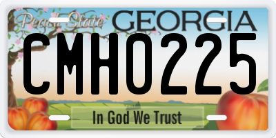 GA license plate CMH0225