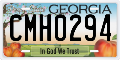 GA license plate CMH0294