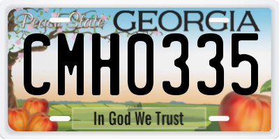 GA license plate CMH0335