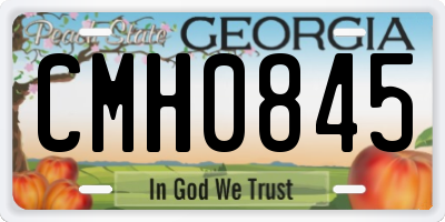 GA license plate CMH0845