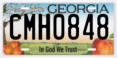 GA license plate CMH0848