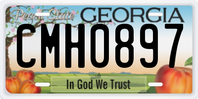 GA license plate CMH0897