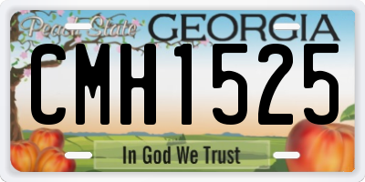 GA license plate CMH1525