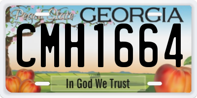GA license plate CMH1664