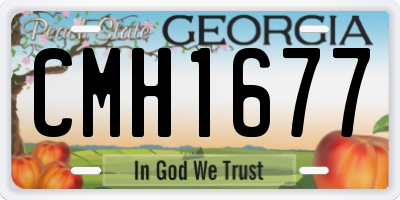 GA license plate CMH1677