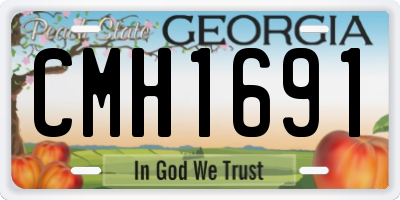 GA license plate CMH1691