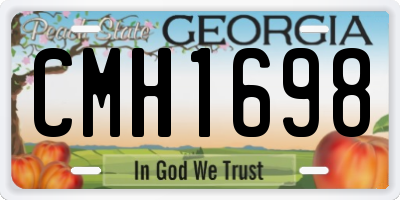 GA license plate CMH1698
