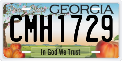 GA license plate CMH1729