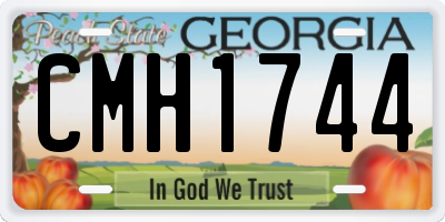 GA license plate CMH1744