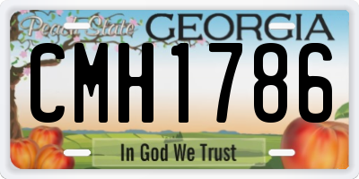 GA license plate CMH1786