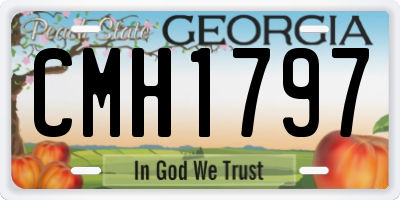 GA license plate CMH1797