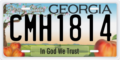 GA license plate CMH1814