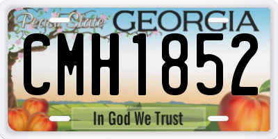 GA license plate CMH1852