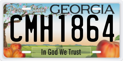 GA license plate CMH1864