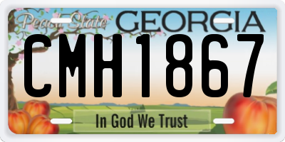 GA license plate CMH1867