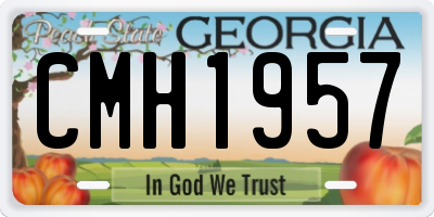 GA license plate CMH1957