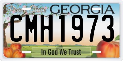 GA license plate CMH1973
