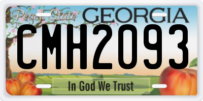 GA license plate CMH2093