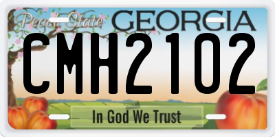 GA license plate CMH2102