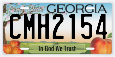 GA license plate CMH2154
