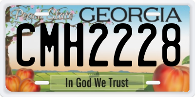 GA license plate CMH2228