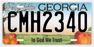 GA license plate CMH2340
