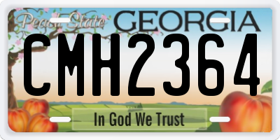 GA license plate CMH2364