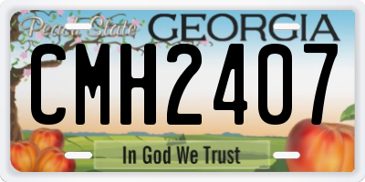 GA license plate CMH2407