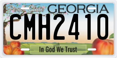 GA license plate CMH2410
