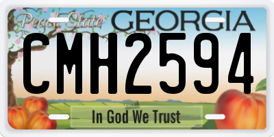 GA license plate CMH2594